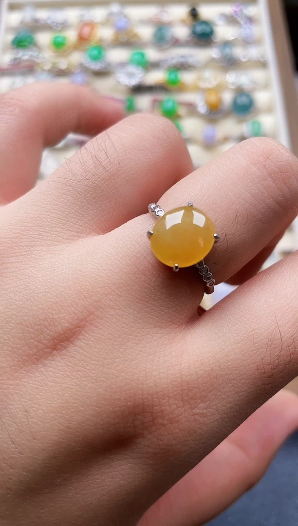 银S925镶嵌戒指翡翠46