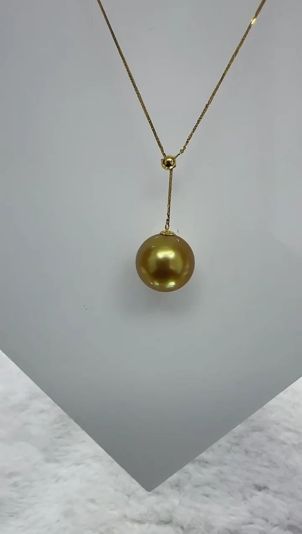 【闪购商品】海水珍珠DA18K金镶嵌ss610 金珠吊坠11