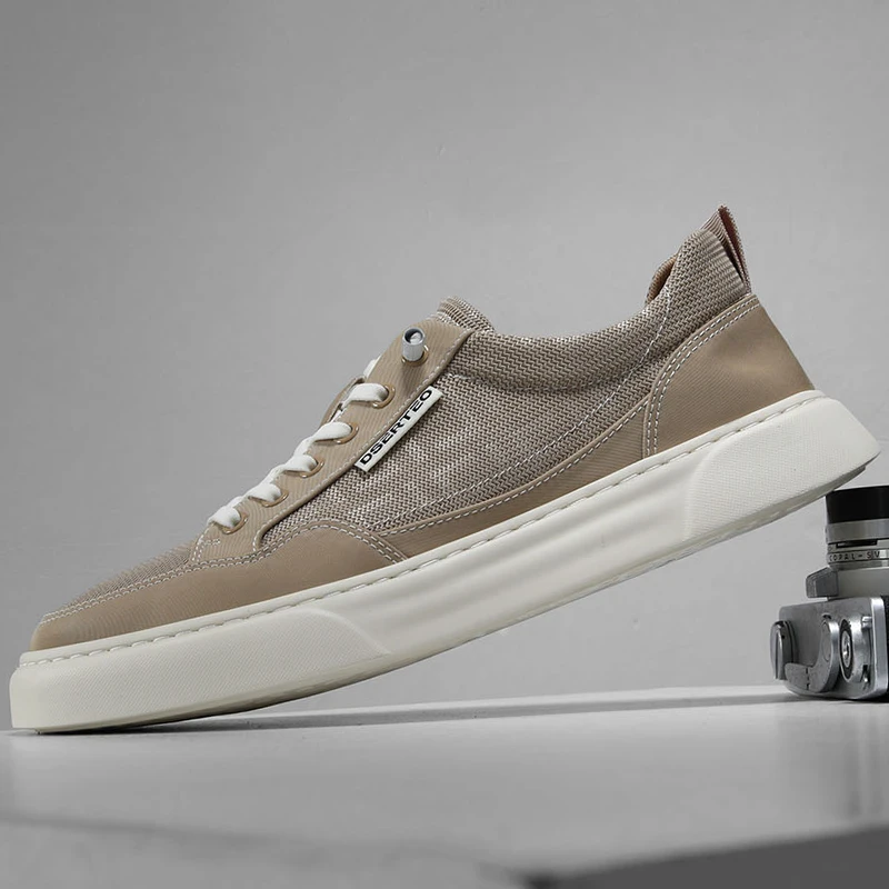 Louis Fordea/路易弗狄男士透气板鞋男款休闲板鞋潮潮流男士板鞋