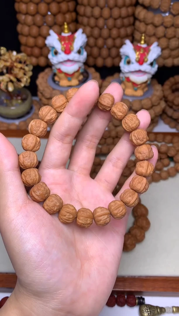文玩核桃手串11-12mm金蟾蛤蟆头龙炎料全品