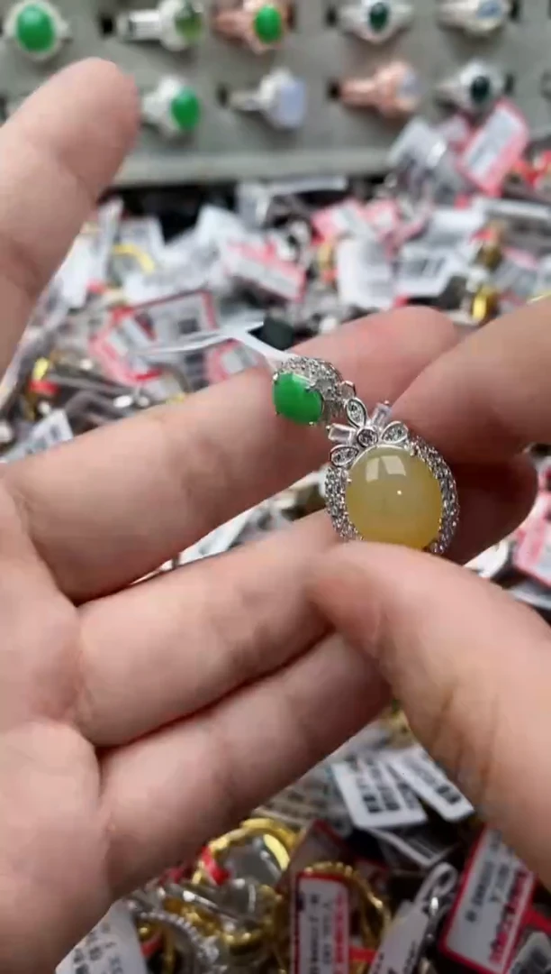 【闪购商品】翡翠戒指银S925镶嵌222222---8