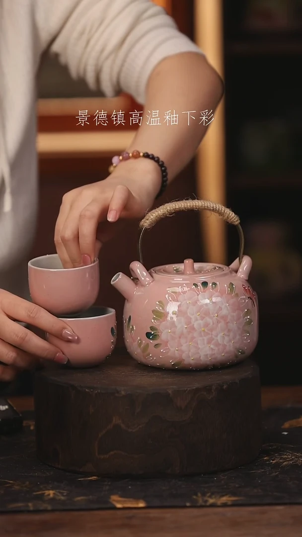 陶瓷景德镇高温釉下手绘陶瓷@L708@