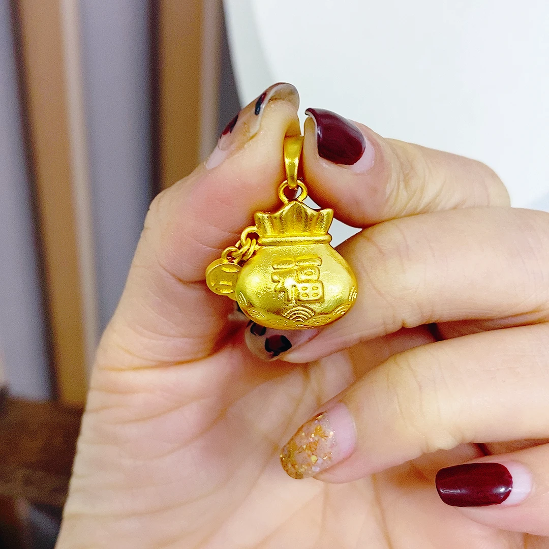 吊坠 吊坠 时尚百搭铜钱 钱袋吊坠