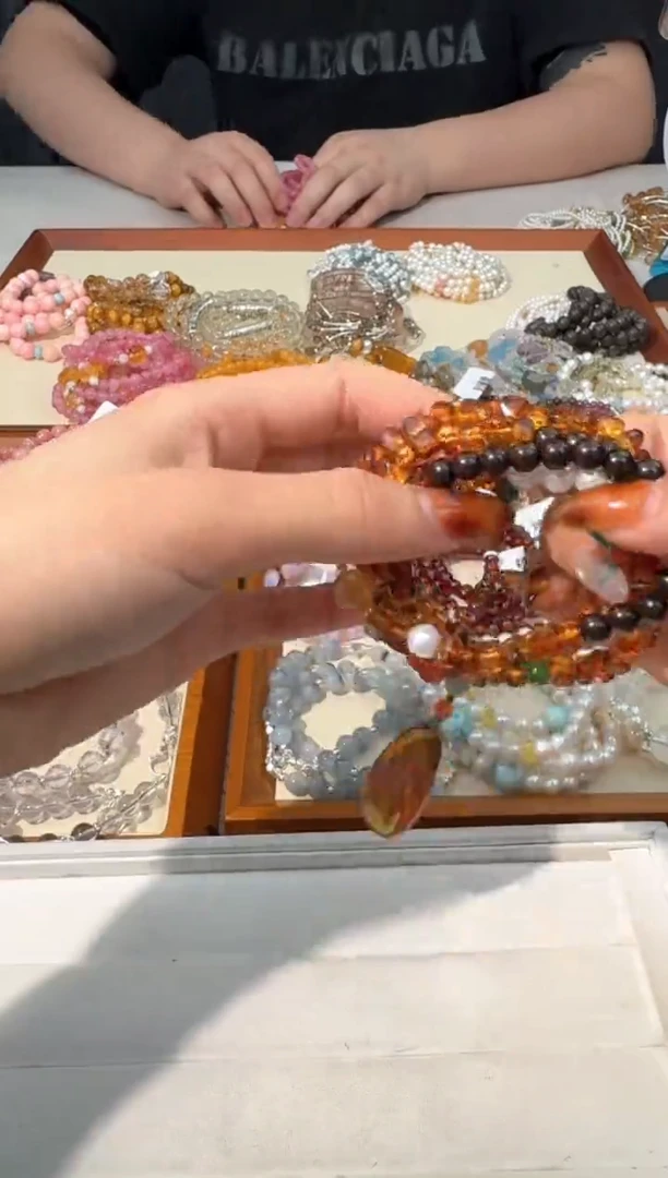 【闪购商品】琥珀手链未镶嵌A019花珀随行方糖毛衣链