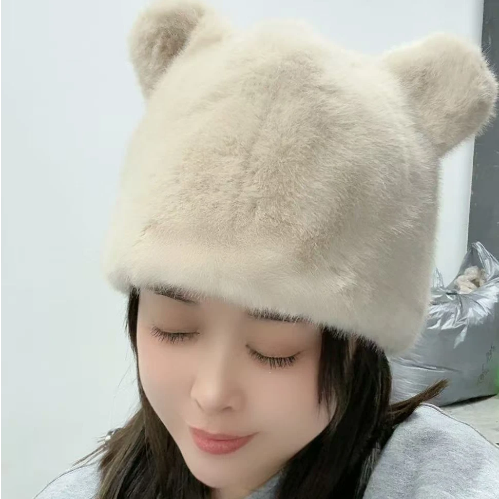 2024新款简约时尚兔耳帽子