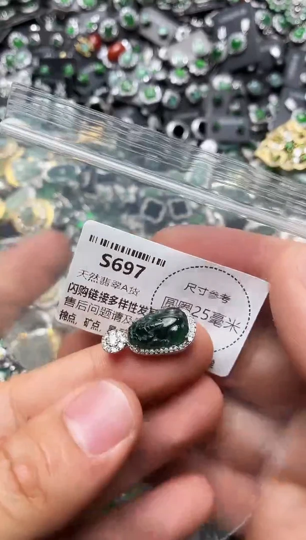 翡翠未镶嵌颈饰S697吊坠