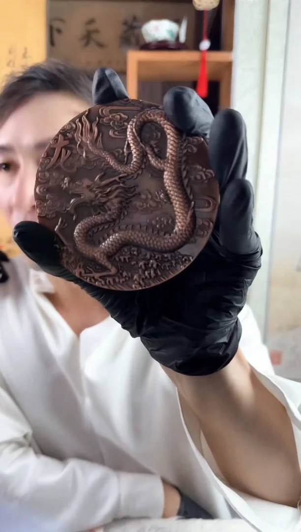 龙年浮雕工艺大铜章礼盒装