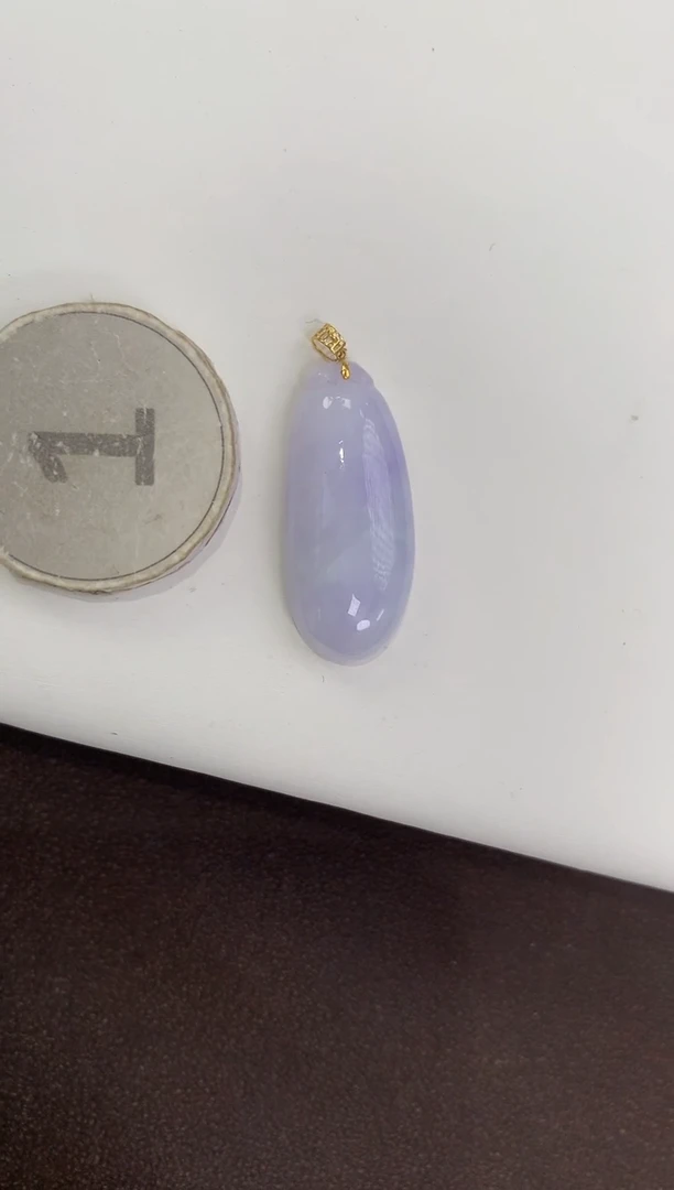 颈饰18K金镶嵌翡翠天然缅甸a货翡翠(多样性发其一)