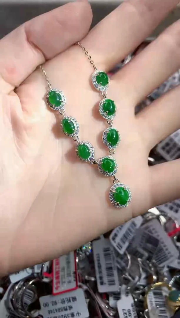 银S925镶嵌戒指翡翠131313---7