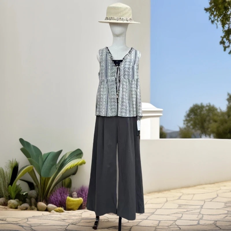 【100棉】西町村屋版型神裤~休闲简约阔腿裤（含腰带）XHAB10192