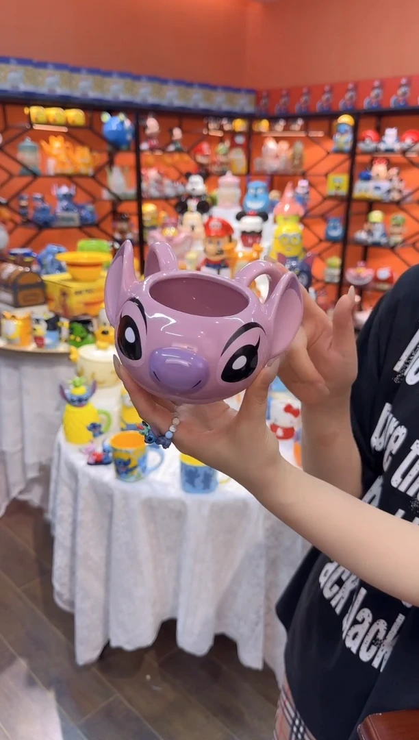 瓷片@@安琪3D粉色陶瓷杯