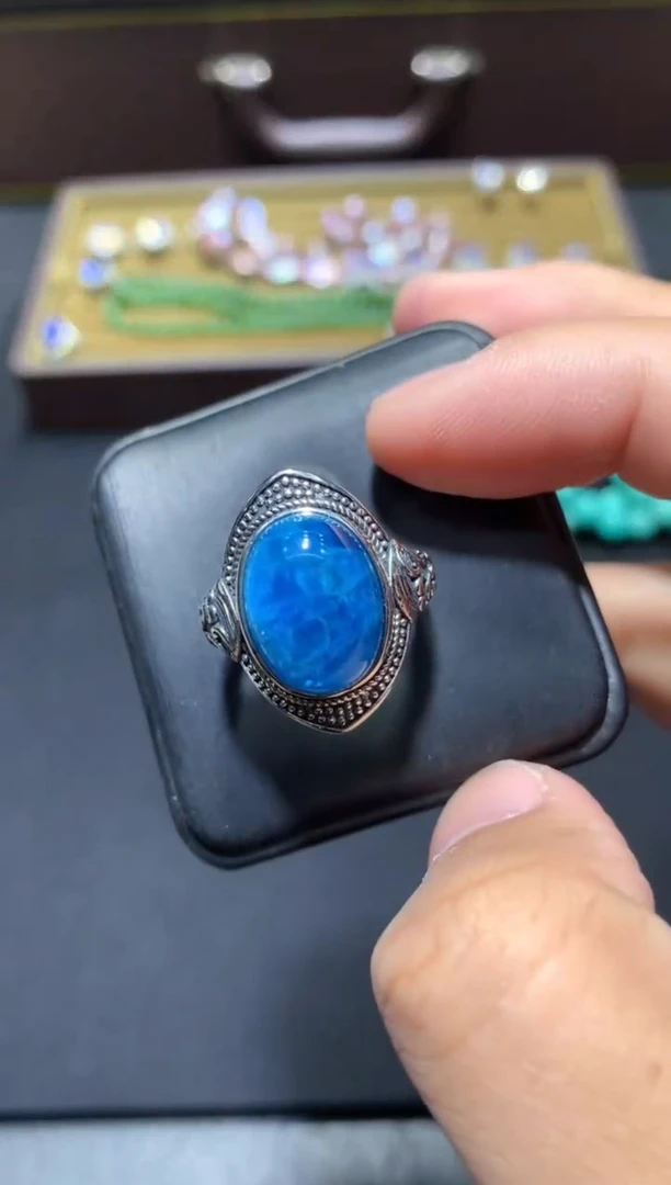 未镶嵌磷灰石戒指P11