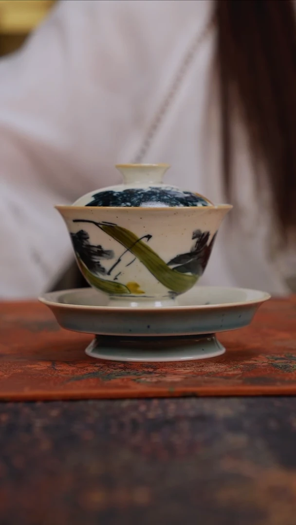 景德镇陶瓷杯碗柴烧多人