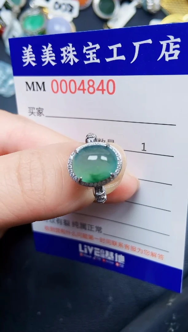 翡翠银S925镶嵌颈饰4840