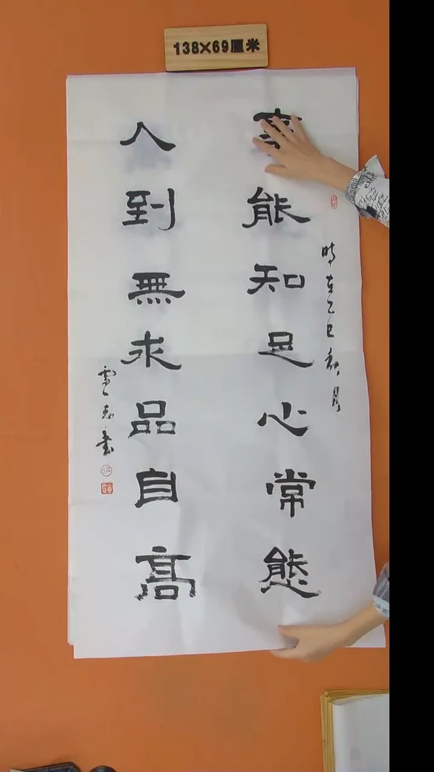 书法雷老师书法纯手写 138*68