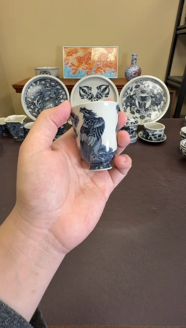 二号釉苦禅的鹰闻香杯