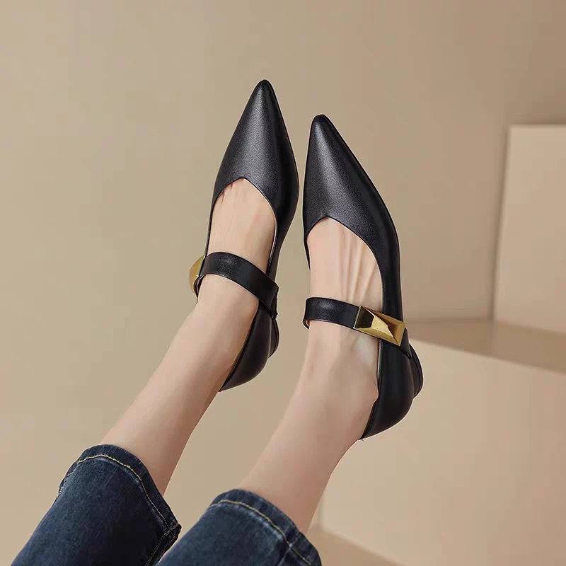 【老彭同学】【头层羊皮】法式不累脚玛丽珍单鞋1508