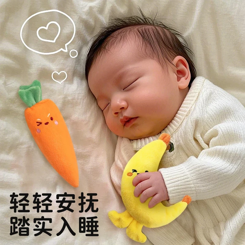 婴儿防惊跳手握圈玩偶可啃咬新生宝宝安抚手握绳玩具绑带哄睡神器