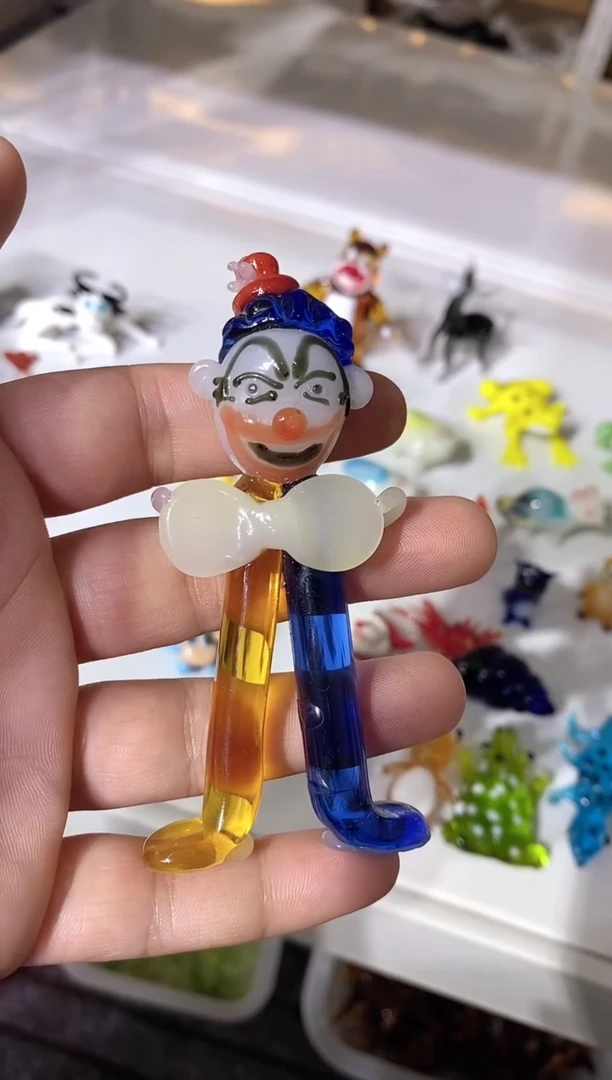 手工艺品琉璃喵微瑕小丑