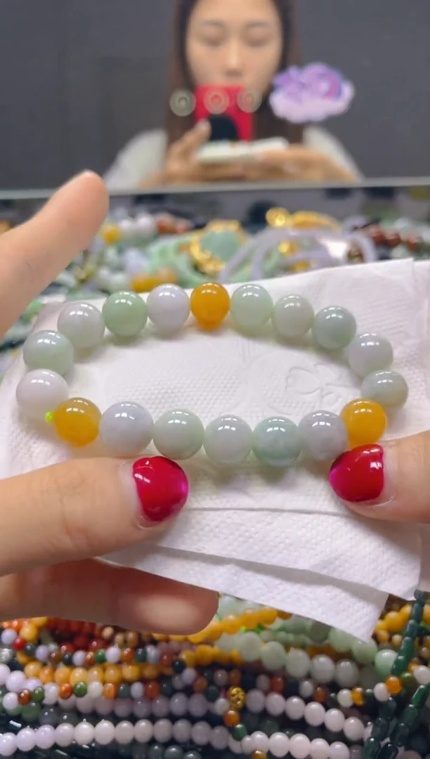 颈饰未镶嵌翡翠10MM/R/翡翠A货，一件也是批发价