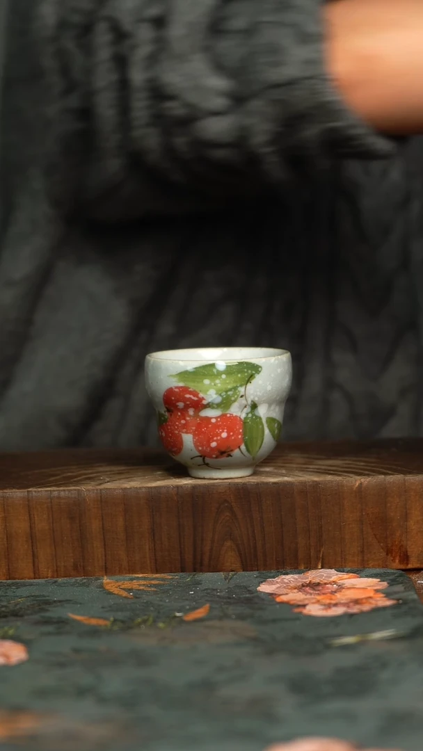 杯釉下彩手工手绘同款陶器