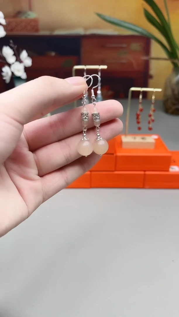 未镶嵌耳钉玛瑙/玉髓338