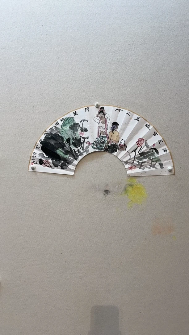 【闪购商品】国画绘画作品扇面人物2平尺