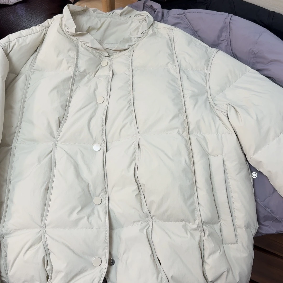 【原歌】2024年冬季新款90新国标白鹅绒花边饺子款鹅绒服YG448