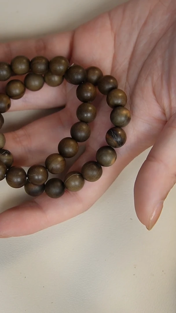 【闪购商品】檀香木手串/手链阴沉老山檀香1.0圆珠单圈瑕疵