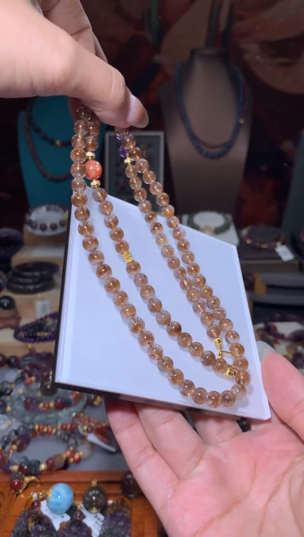 未镶嵌珠宝半成品水晶极光钛黄超DIY万能链