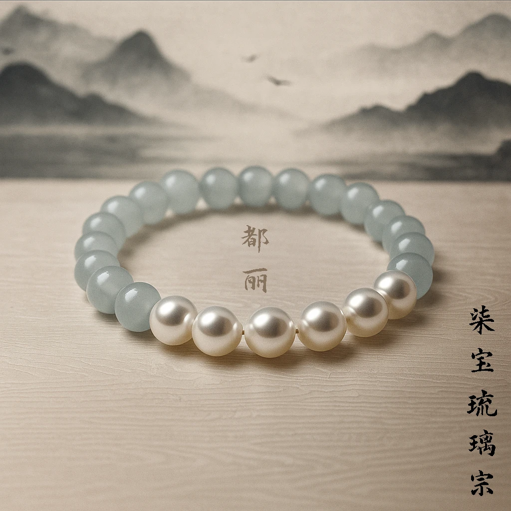 新款琉璃手链女珍珠手串招财招桃花转运都市复古时尚简约百搭首饰