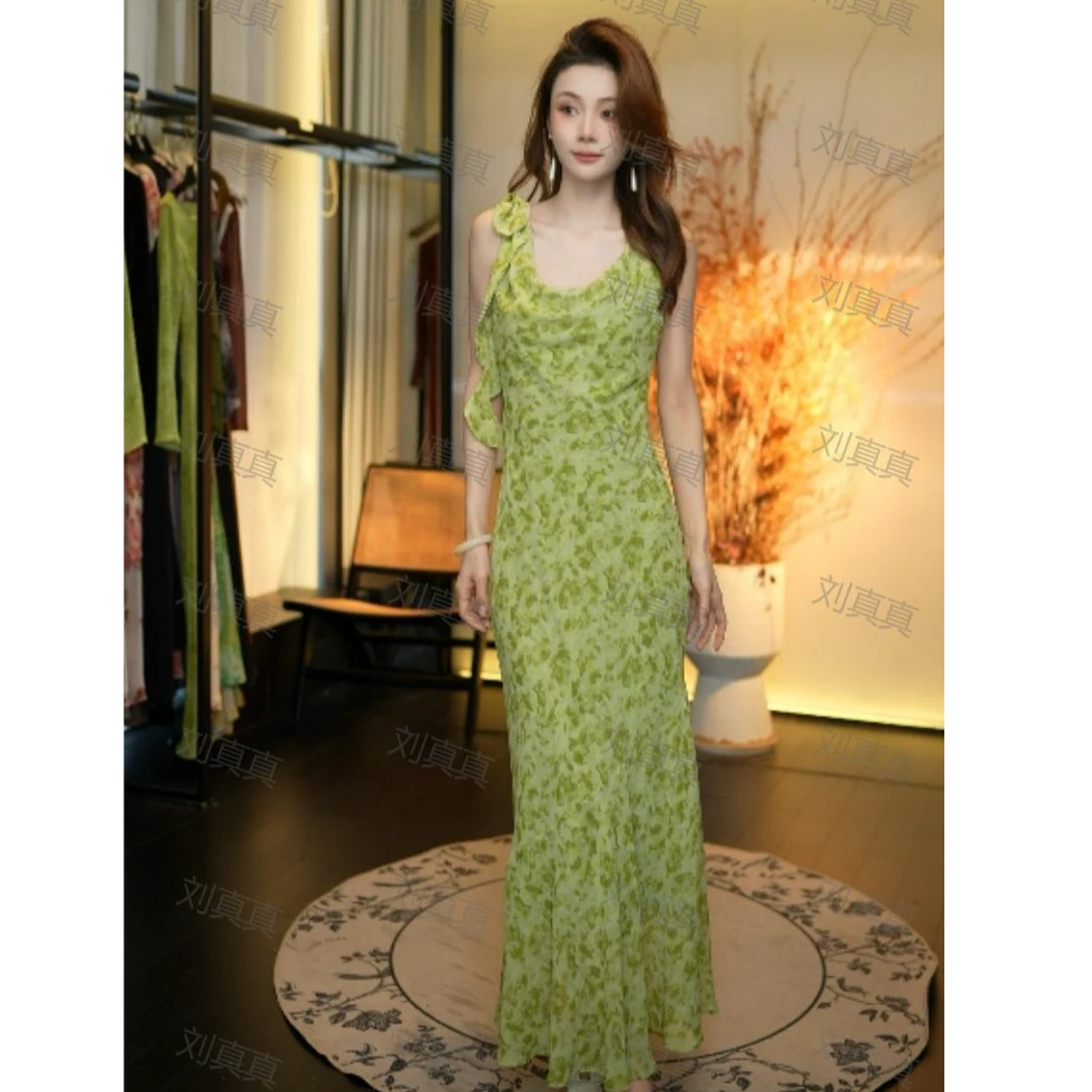 【刘真真森林精灵】Z565 菲菲法式高级感碎花修身显瘦连衣裙QC