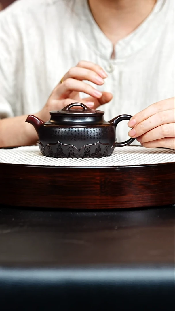 茶壶紫砂佛莲观山