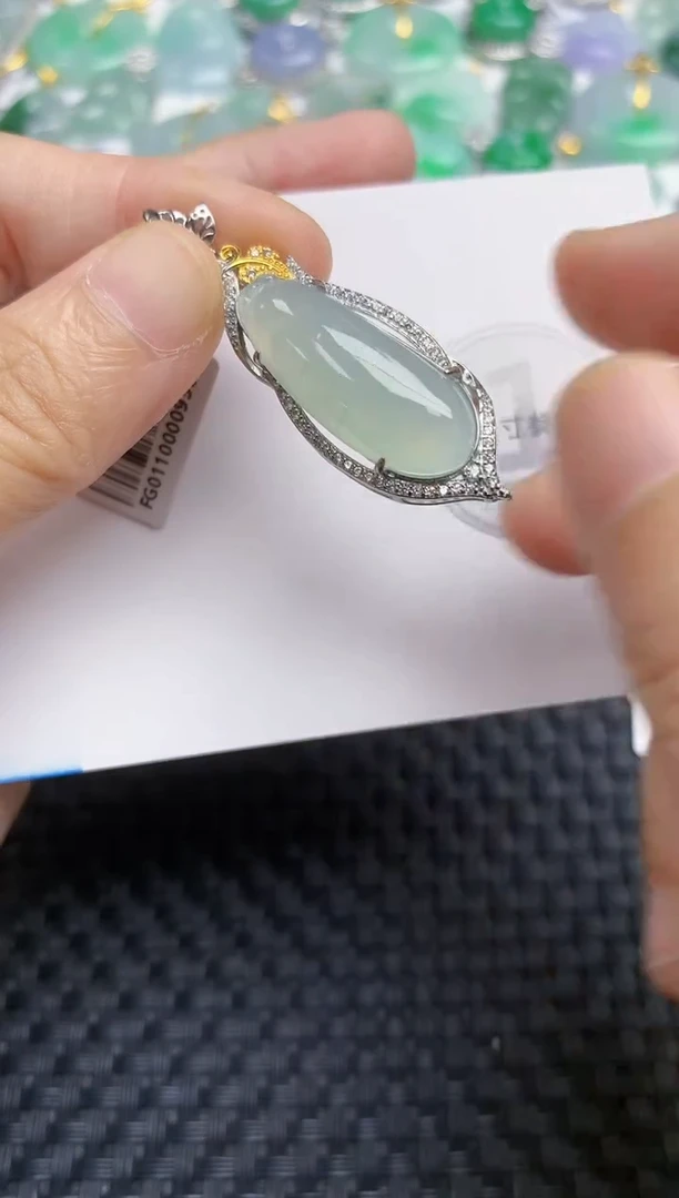 颈饰未镶嵌翡翠天然缅甸A货翡翠百元以上9元证书费自理