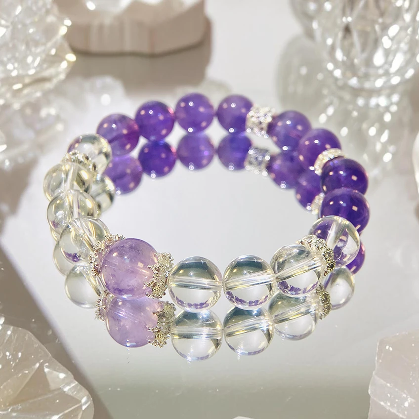 【净慧缘】卡10紫水晶+卡10白水晶+卡11薰衣草紫水晶（多样性发其一）