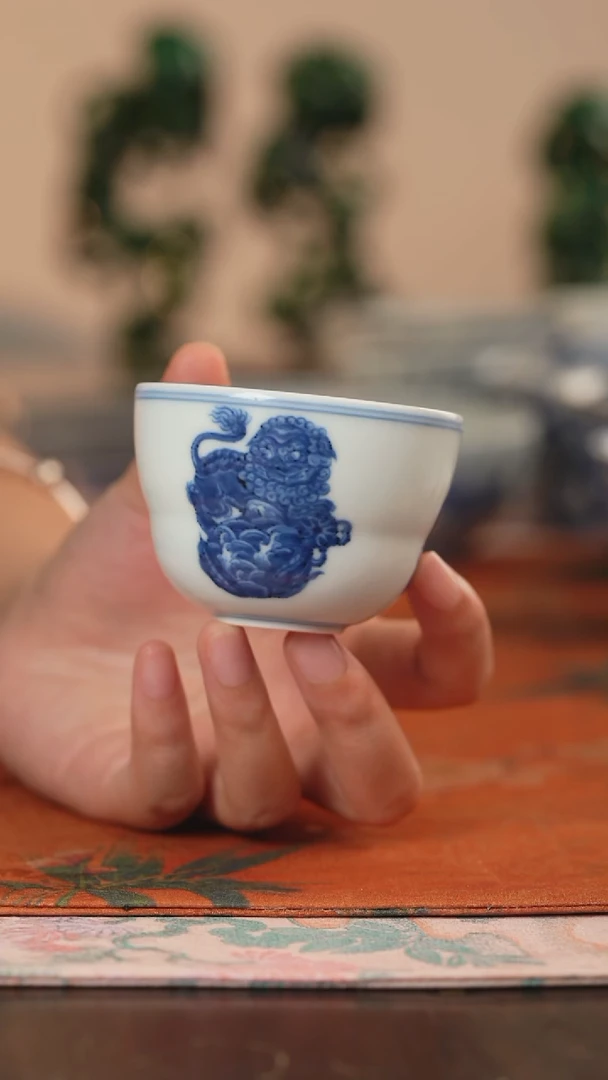 松风馆三狮送福葫芦杯