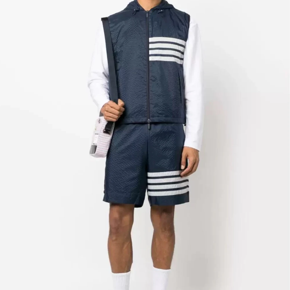 TB【官方正品】汤姆布郎/THOM BRANDICE经典四条纹尼龙中筒男士短裤