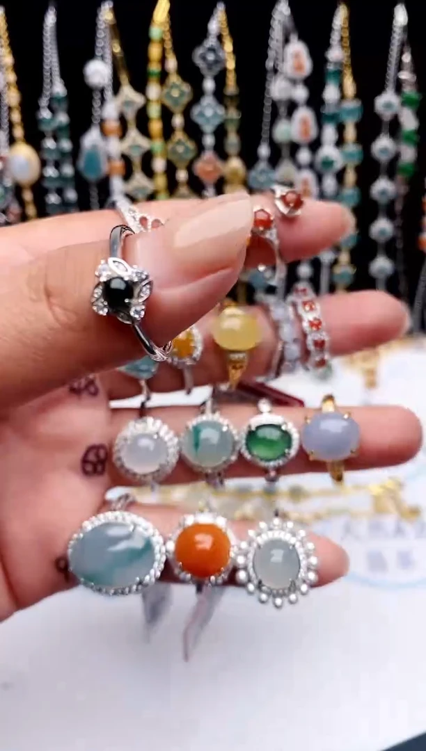 【闪购商品】翡翠戒指银S925镶嵌11111111