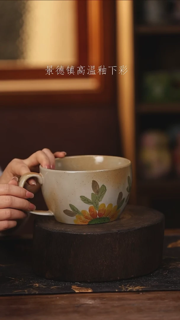 陶瓷景德镇高温釉下手绘陶瓷@L716@