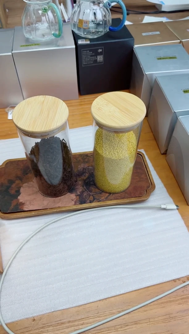 遇栖金标茶叶罐透明色