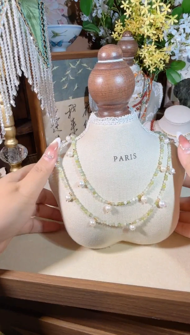 项链合金淡水珍珠清晨露珠 90