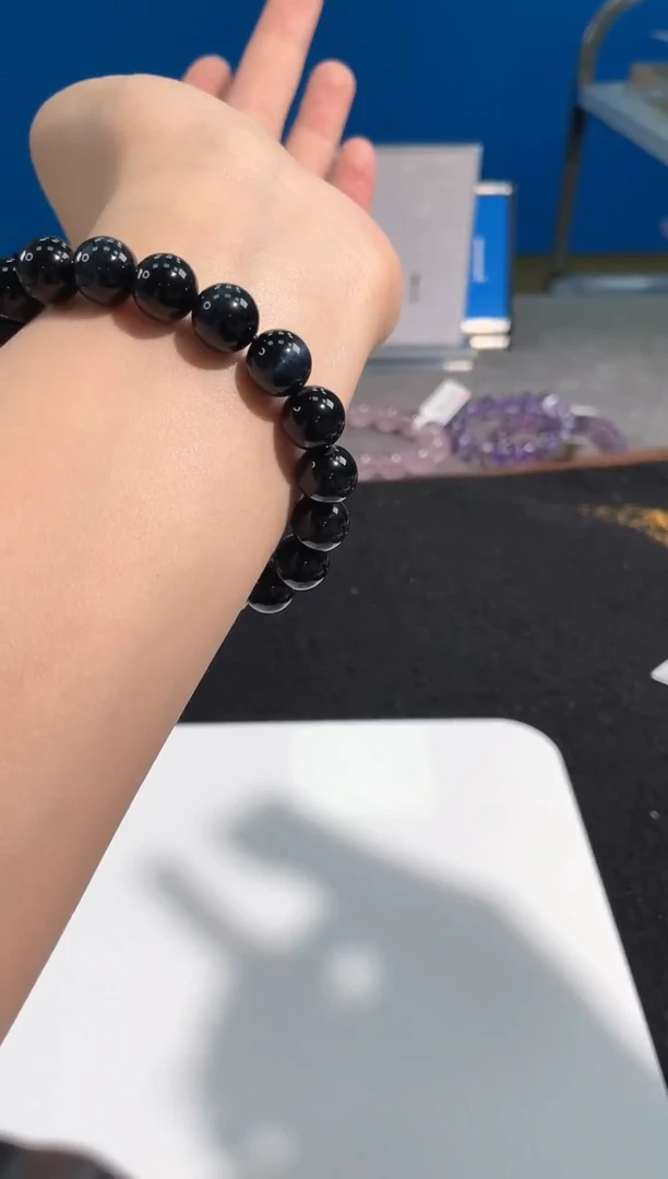 【闪购商品】手链未镶嵌月光石68号蓝虎眼单圈10mm