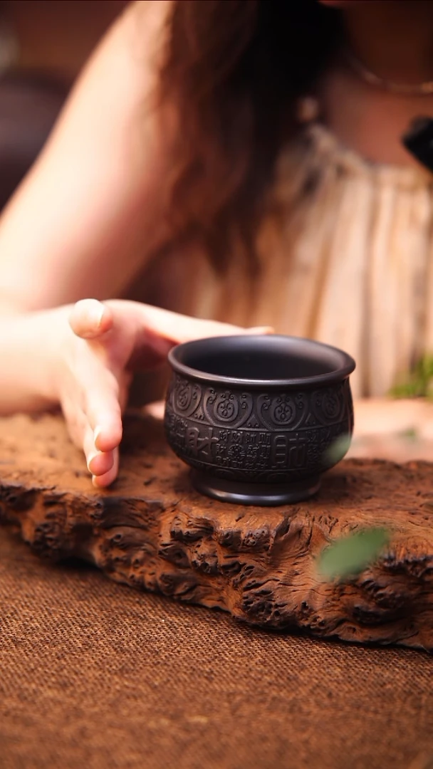 茶杯紫砂宜兴原矿紫砂 全手工制作
