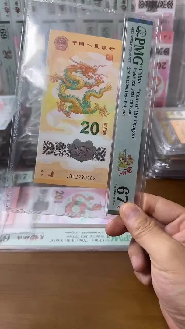 塑料012290108龙钞单张