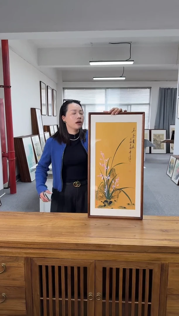 书法JSK金世坤-兰花-36*69手绘同款