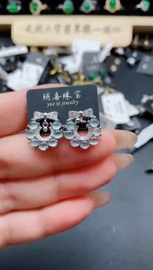 银S925镶嵌戒指翡翠1