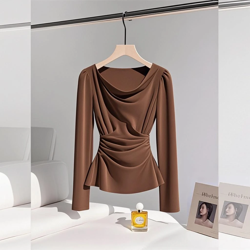 2025秋季新款轻熟风别致小衫洋气时尚设计感超好看长袖衬衫女上衣