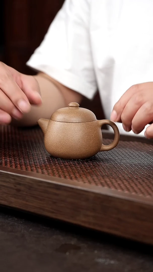 茶壶紫砂芝麻绿宽口文旦