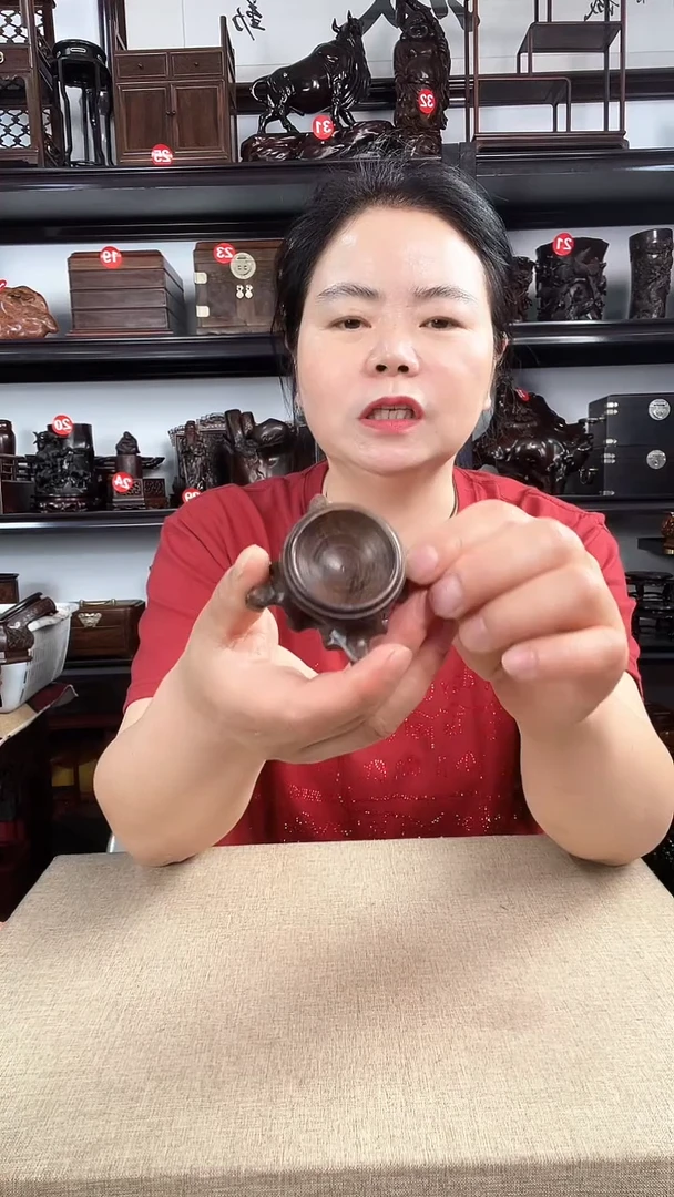 木水晶球底座老李红木工艺品