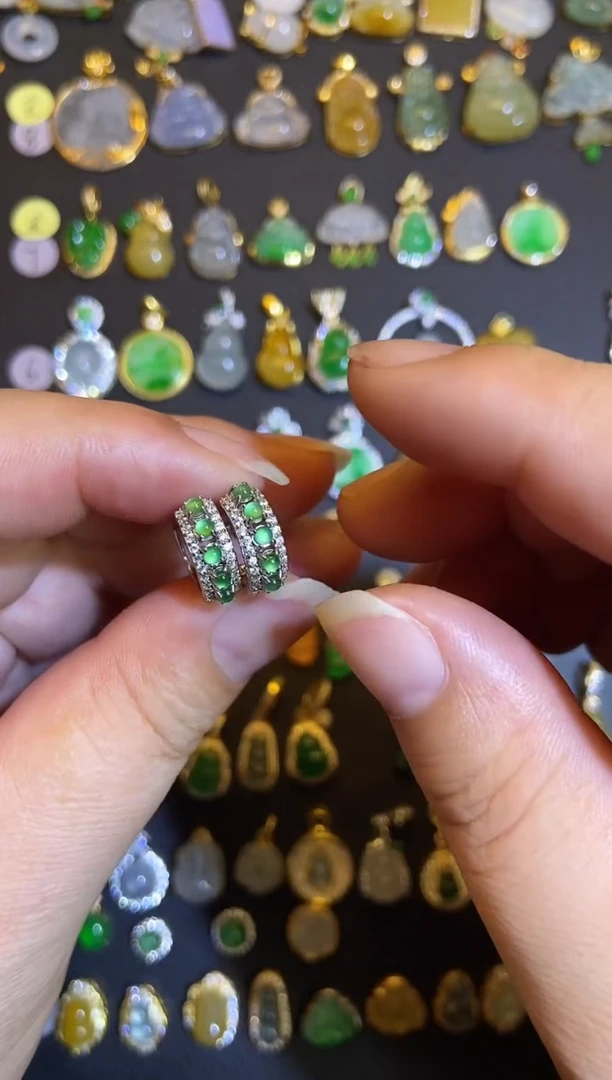 吊坠(不含链)银S925镶嵌翡翠1